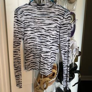 Mesh Zebra Top